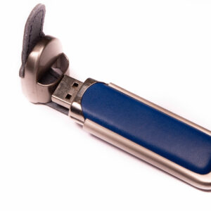 Leather USB Flash Drive 349 - 32GB, Blue
