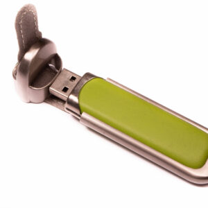 Leather USB Flash Drive 349 - 64GB, Lime
