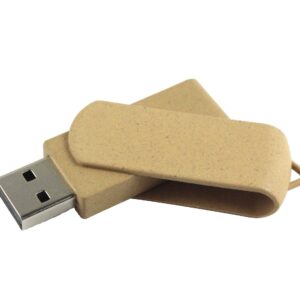 Wheat Straw Swivel USB Drive 1021